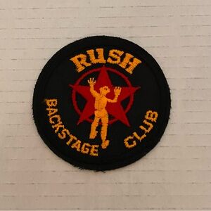 Rush Starman Backstage Club Patch Vintage Original Memorabilia Music Black